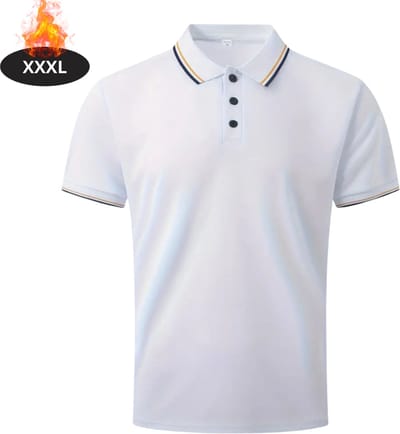 Livano Poloshirt Heren - T-Shirt Heren - Shirt - Overhemd - Polo Shirt - Wit - XXXL