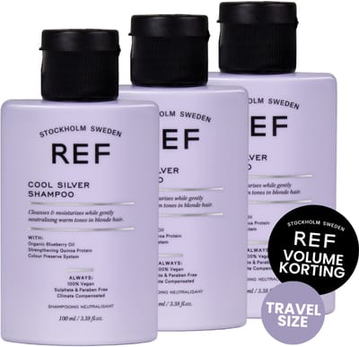 REF COOL SILVER SHAMPOO 3X 100ML TRAVELSIZE VOORDEEL