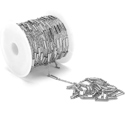 Roestvrijstalen Ketting Duurzaam Sterk Voorkomt Allergieën Metalen Sieraden Accessoires voor Cadeaus Handgemaakt white