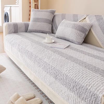 Verdikken Zachte Pluche Ruit Sofa Hoes voor Woonkamer Scandinavisch Sofa Kussen Antislip Wasbare Sofa Handdoek Rugleuning Deken Woondecoratie 70x70cm 1pcs