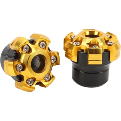 2 stuks Wiel Vork As Slider Crash Valbescherming CNC Aluminiumlegering Universeel voor Motorfiets black
