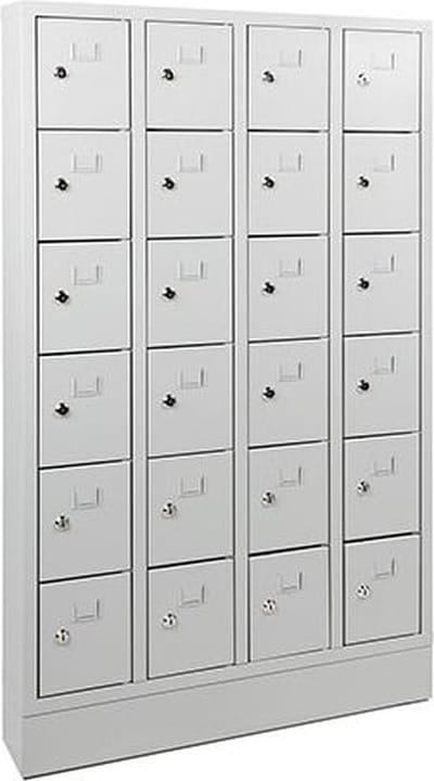 Lockerkast in 36-vaks met opening voor hangoogsluiting (zonder hangslot geleverd)
