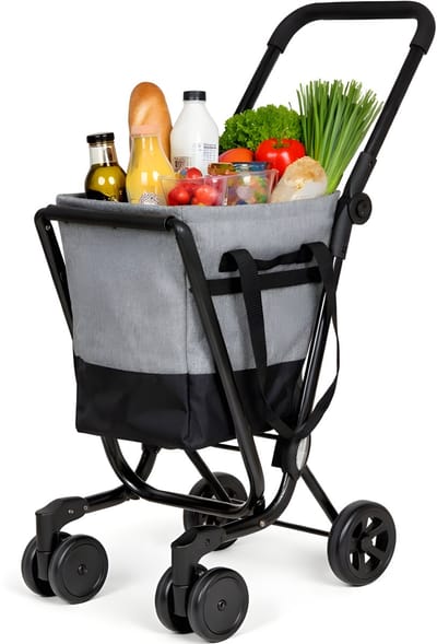Lomera Boodschappentrolley - Boodschappen Trolley - Boodschappentrolly - Boodschappenkar - Boodschappen Kar - Boodschappentas Trolley - Boodschappentas op Wielen - Boodschappentas met Wielen - Boodschappentrolley met Wielen