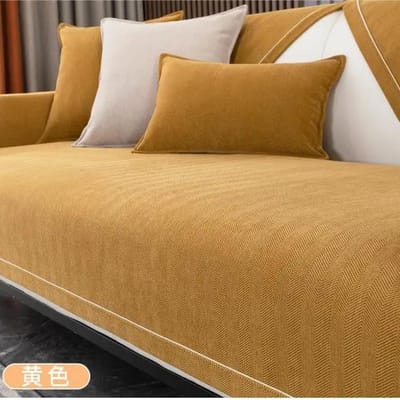 Chenille L-vormige Bank Kussen Kussensloop Antislip Slijtvast Effen Kleur Bank Handdoek Universeel voor Alle Seizoenen Bankhoes 70x70cm 1pcs