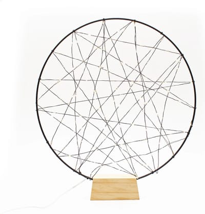 Useled - Dromenvanger - mat zwart - Lichtkleur extra warm wit - Afmeting 30x30 cm - Decoratie - Slaapkamer verlichting