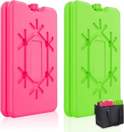 Set van 4 herbruikbare koelaccu's - 200 ml, platte koelaccu's voor koeltas, lunchbox, en koelbox