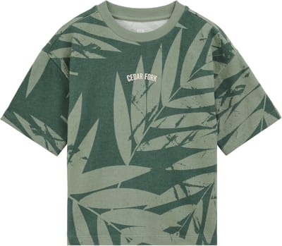 WE Fashion Jongens T-shirt van badstof met print