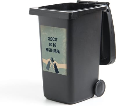 Container sticker Spreuken - Quotes - Vaderdag - Proost op de beste papa - 40x60 cm - Kliko sticker