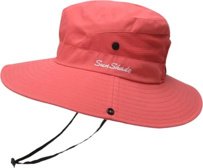 Livano Zonnehoed - Reishoed - UV Beschermende Hoed - Bucket Hat - Festival - Pet - Hoedje Voor Dames & Heren - Hoofdbescherming - Rood