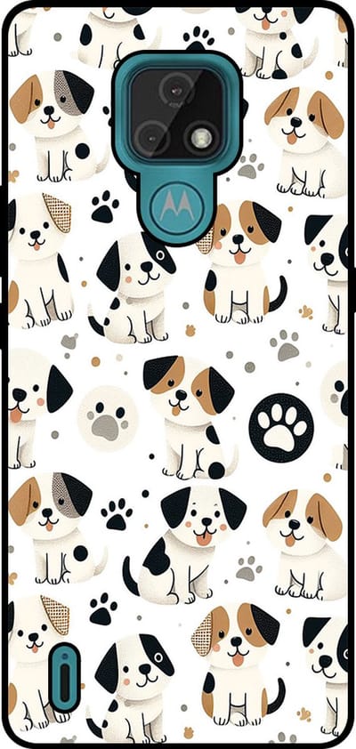 Smartphonica Telefoonhoesje Geschikt voor Motorola Moto E7 met honden opdruk - TPU backcover case dog design geschikt voor Motorola Moto E7