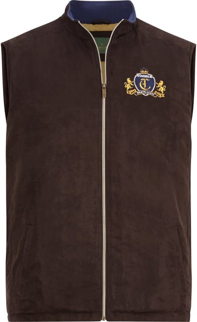 Charles Colby herren Bodywarmer - 58 - bruin - Plus Size