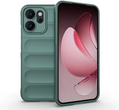 MobyDefend Hoesje - Geschikt voor Oppo Reno14 F / Oppo Reno14 FS - TPU Gripcase - Groen