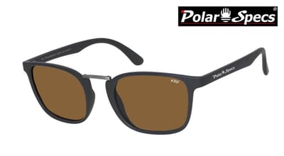 Polar Specs® Zonnebril Iconic PS9095 – Mat Zwart – Polariserend Bruin – Medium – Unisex
