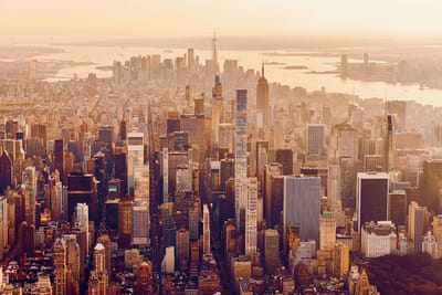 Ter Halle - Glasschilderij - Manhattan NYC - 120x80cm
