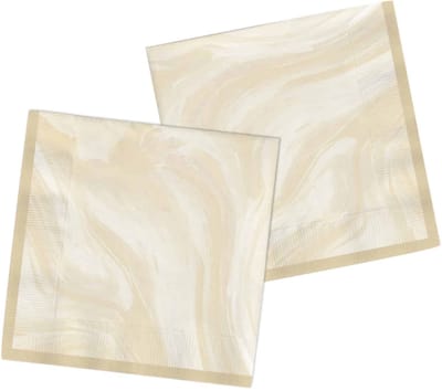Folat - Servetten - Marmer Beige 33 x 33 cm - 20 stuks