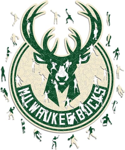 Houten Puzzel NBA Milwaukee Bucks - Uniek Ontwerp voor Fans en Gezinnen