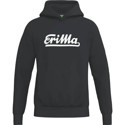 Erima Retro Hoodie Kinderen - Zwart | Maat: 140
