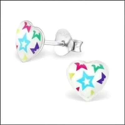 Aramat Jewels - Zilveren hartje oorstekers -Meisje- Nikkelvrij- 7mm