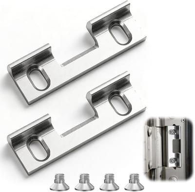 Vervangstukken voor slotplaten - 2 stuks verstelbare sluitplaten met schroeven, 32 mm schroefafstand, metalen schroefstukken voor standaard sluitplaten