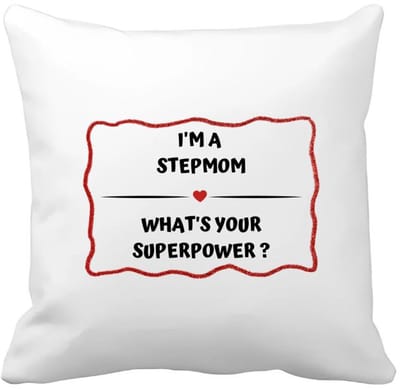 Akyol - i'm a stepmom what's your superpower? Kussen hoes - Mama - super stiefmoeder - moeder cadeautjes - moederdag - verjaardag - geschenk - kado - 40 bij 40 cm