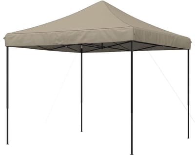 Ruime Partytent - Pop-up Tent - Feestelijke Bijeenkomsten - Gepoedercoat Stalen Frame - 292 x 292 x 315 cm - Taupe