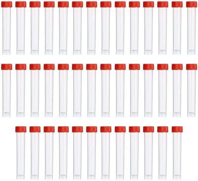 Dailygoods- Proefbuisjes 40 stuks - Kunststof - 10 ml - Gegradueerde Markeringen - Deksel met Schroefsluiting - Goede Afdichting - Reageerbuis