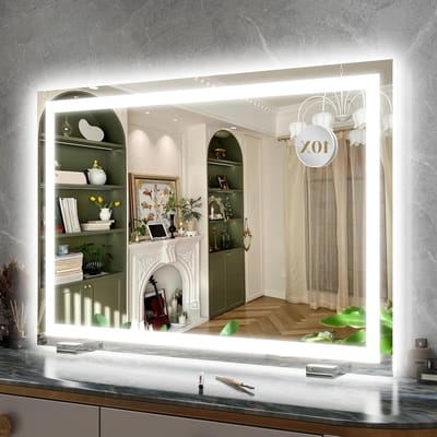 Verlichte Make-up Spiegel - Badkamer Spiegel - Perfecte Make-up - 3 Kleurmodi - Groot formaat - Wit