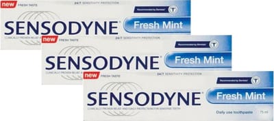 Sensodyne Tandpasta - Fresh Mint - Voordeelverpakking 3 x 75 ml