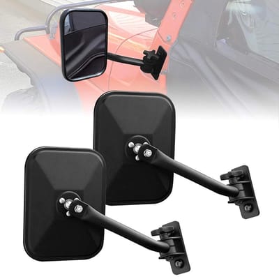Zijspiegels Deur Uit Spiegel Rechthoekige Spiegels 4x4 Off road Spiegel Snelontgrendeling Vervanging voor Jeep Wrangler