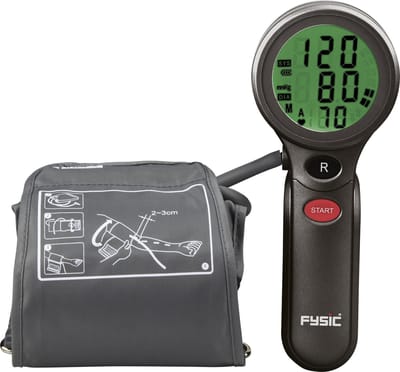 Fysic FB-180 - Bovenarm bloeddrukmeter - Geheugen voor 90 metingen - Zwart /Grijs