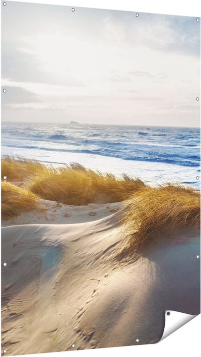 Gards Tuinposter Duinen en Zee - 120x180 cm - Tuindoek - Tuindecoratie - Wanddecoratie buiten - Tuinschilderij