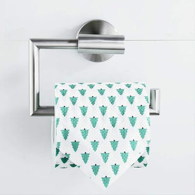 Dailygoods- Toiletrolhouder Roestvrij Staal - Draaibaar Ontwerp - Antidrop Haak - Corrosiebestendig - Praktisch Accessoire - Elegant en Gemakkelijk Schoon te Maken - Papierdispenser