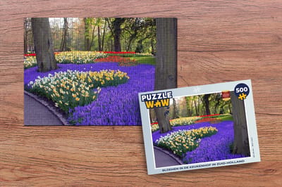 Puzzel Bloemen in de Keukenhof in Zuid-Holland - Legpuzzel - Puzzel 500 stukjes