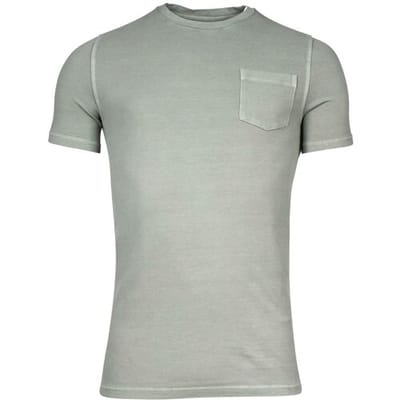 Thomas Maine T-Shirt Crew Neck Piqué Pigment Dyed Enzyme Washed Soft Green / male