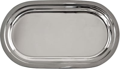 Dienblad Edelstaal Ovaal 33,5x19,5 cm - Serveer Plateau - Serveerplateau