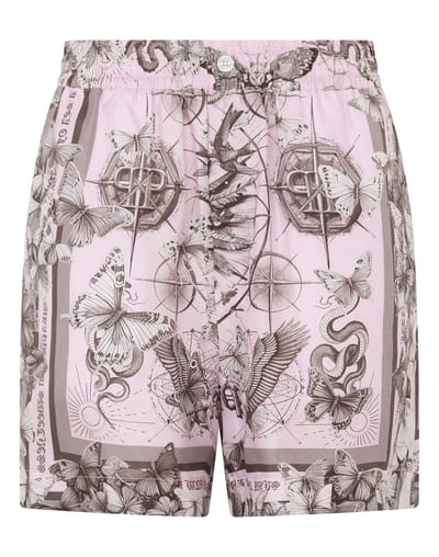 Silk Shorts Butterfly Tattoo