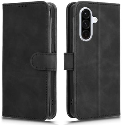 Coverup Hoesje - Geschikt voor Samsung Galaxy A56 Hoesje - Coverup Book Case - Zwart