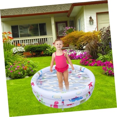 Opblaasbaar zwembad - Voor kinderen, buiten, wit PVC