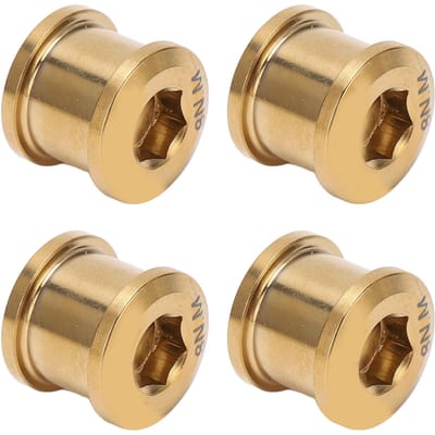 4 Stuks Kettingblad Schijf Schroef Titanium Legering Enkele Schijf Fiets Schijf Schroef voor Mountainbikes Goud beige