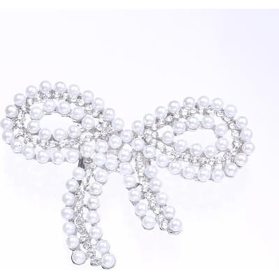 Strik Mode Strass Driedimensionale Kristal Broche Bruidsjurk Opmaak Boeket Creatieve Corsage Accessoires white
