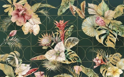 Fotobehang - Golden Growth 400x250cm - Vliesbehang