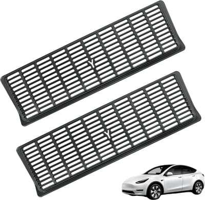 Ventilatierooster compatibel met Tesla Model Y [Set 2] Accessoires voor airconditioning onder autostoelen