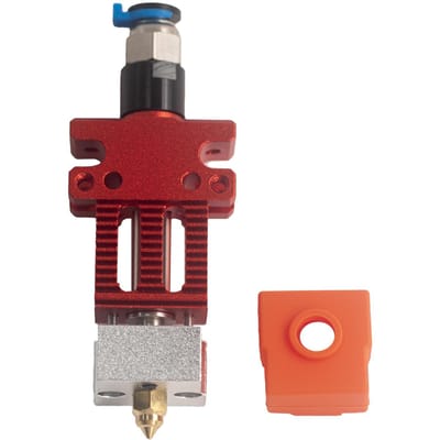 Kit de buse tout métal CR-6 SE avec bloc chauffant et buse de 0,4 mm et chaussette en silicone compatible rouge