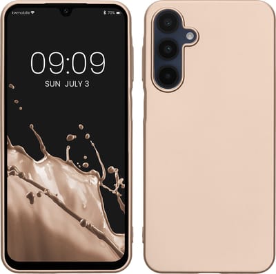 kwmobile telefoonhoesje geschikt voor Samsung Galaxy A16 5G - Hoesje voor smartphone - Back cover in metallic goud