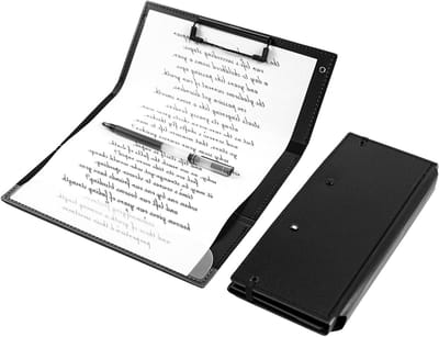 Opvouwbaar Klembord - Schrijfkussen Zakformaat - Notities Maken Onderweg - Compact Lichtgewicht - A4 A5 Formaat - Zwart