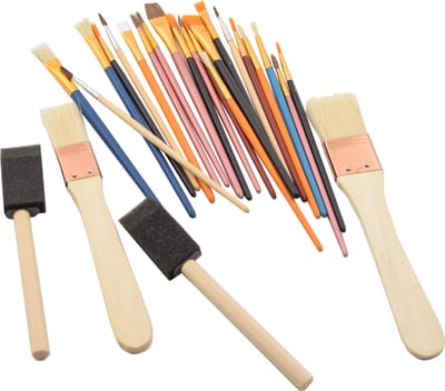 Complete Penselenset: 25 Stuks voor Waterverf, Acryl, en Olieverf - Ideaal voor Schilderen op Nummer, Modelbouw en Miniaturen