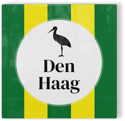 Tegeltje Den Haag ADO Den Haag - tegeltje stad - tegeltje voetbal