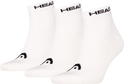 HEAD unisex 3P quartersokken elements wit