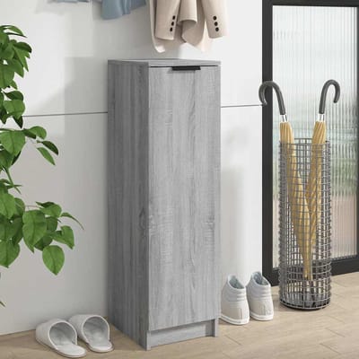 vidaXL - Schoenenkast - 30x35x100 - cm - bewerkt - hout - grijs - sonoma - eikenkleur