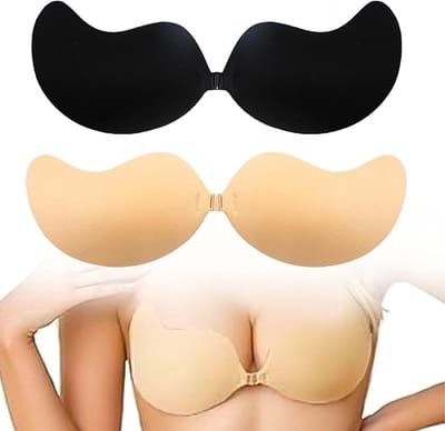 2 paar zelfklevende push-up bh's, zelfklevende bh's geschikt voor dames, herbruikbare zelfklevende bh, onzichtbare strapless, herbruikbare bh geschikt voor dames,C